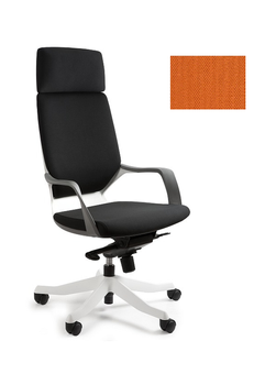 UNIQUE Fotel biurowy APOLLO - biały / tkanina BL405 MANDARIN