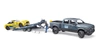 BRUDER 02504 Auto Dodge RAM 2500 Power Wagon z lawetą i autem Roadster Racing Team
