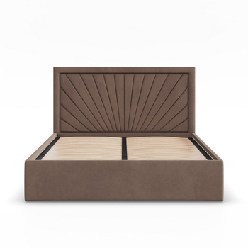 ADAMS Łóżko stelażowe VASTO 140x200 cm z drewniany stelaż -  TRINITY kakaowy