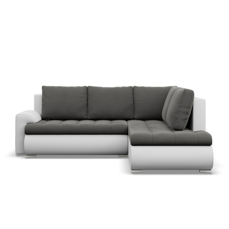 ADAMS Narożnik FORESTA z otomaną TRINITY 15 + REAL 11 szary/biały