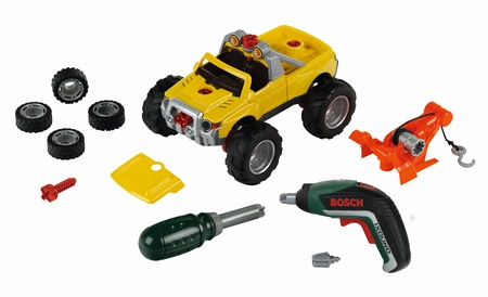 Samochód do skręcania 3w1 z wkrętarką Ixolino II - żółty