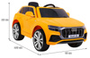 Audi Q8 Lift na akumulator dla dzieci żółty + Pilot + EVA + Wolny Start + MP3 USB + LED