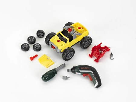 Samochód do skręcania 3w1 z wkrętarką Ixolino II - żółty