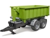 BRUDER Przyczepa z kontenerem typu hakowiec do traktorów zielona