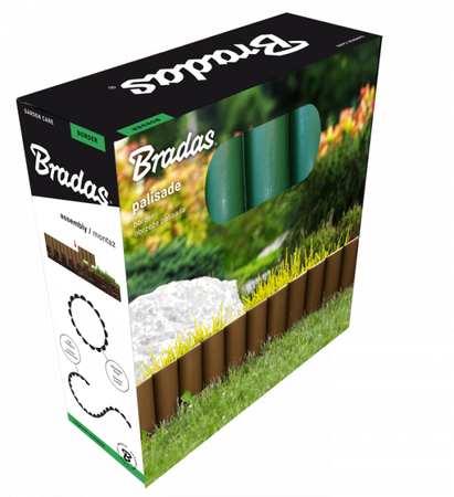 BRADAS Obrzeże palisada PALGARDEN 2,5m, zielone