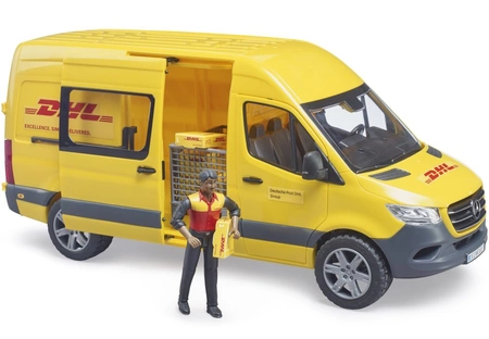 BRUDER 02671 MB Sprinter DHL z figurką kuriera i z akcesoriami