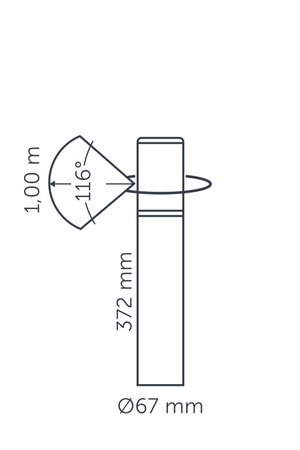 IN-LITE Słupek oświetleniowy LIV LOW CORTEN 37,2 cm