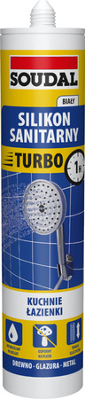 SOUDAL Silikon sanitarny Turbo 280 ml biały