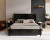 FDM Łóżko tapicerowane ELEGANTE 90x200 cm z pojemnikiem i stelażem podnoszonym - TRINITY czarny
