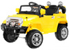 Autko terenowe JJ na akumulator dla dzieci żółty + Pilot + Schowek + Światła + Audio