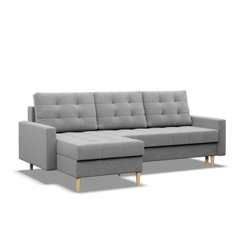 ADAMS Narożnik ELMA LL rozkładany ze sprężynami bonell - jasny szary