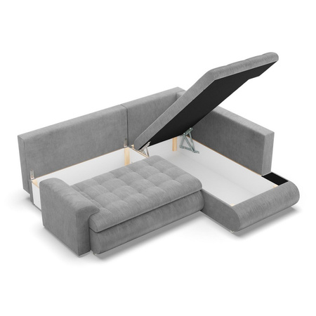 ADAMS Narożnik FORESTA z otomaną POSO 55 jasny szary