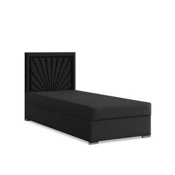 ADAMS Łóżko kontynentalne VICENZA 90x200 cm HUGO głęboka czerń