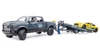 BRUDER 02504 Auto Dodge RAM 2500 Power Wagon z lawetą i autem Roadster Racing Team