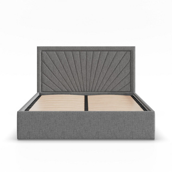 ADAMS  Łóżko stelażowe VASTO 160x200 cm z drewniany stelaż -  HUGO grafit