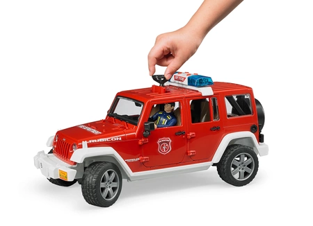 BRUDER 02528 Jeep Wrangler Unlimited Rubicon straż pożarna z figurką strażaka i z modułem 02802