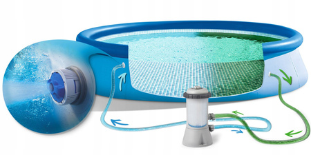 BESTWAY Basen ogrodowy rozporowy 244 x 61 cm z akcesoriami 9w1