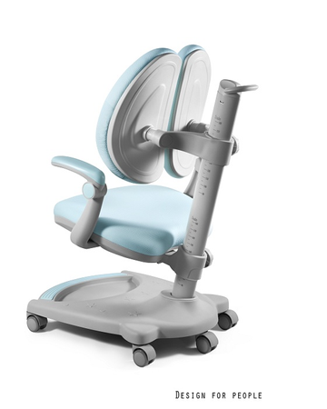 UNIQUE TEDDY Fotel obrotowy dla dzieci niebieski