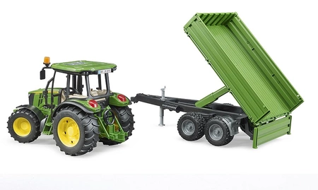 BRUDER Traktor John Deere 5115M z przyczepą wywrotką 02108