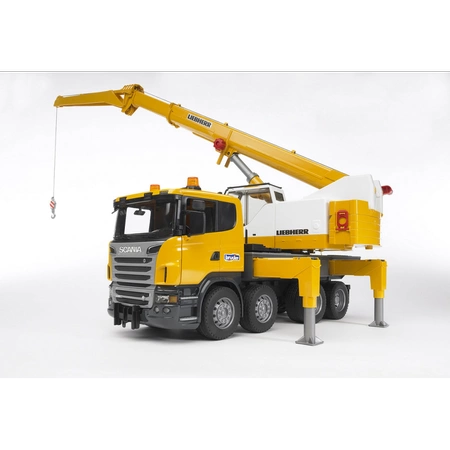 BRUDER Scania R Dźwig z sygnalizacjom 03570