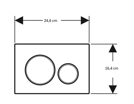 GEBERIT Przycisk uruchamiający Sigma20, przedni, czarny mat, easy-to-clean 115.882.14.1