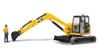 BRUDER 02466 Minikoparka CAT z figurką robotnika