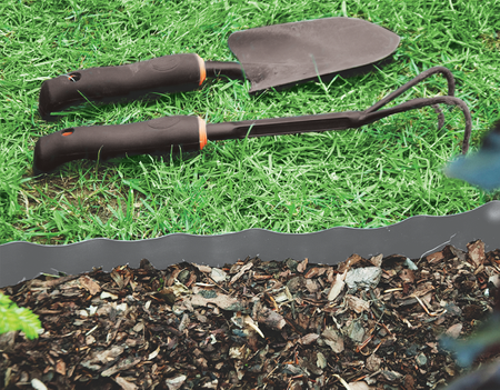 BRADAS Obrzeże faliste trawnikowe 9m x 25 cm szare