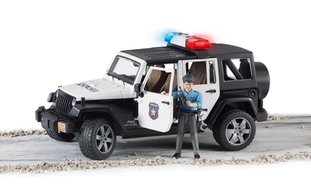 BRUDER 02526 Jeep Wrangler Unlimited Rubicon policyjny z figurką policjanta