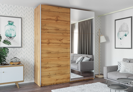 Szafa Rodos 200 dąb wotan z lustrem