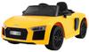 RAMIZ Audi R8 Spyder na akumulator żółty + pilot + EVA + Radio MP3 + LED
