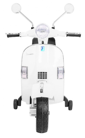 Skuter Vespa elektryczny dla dzieci Biały + Kółka pomocnicze