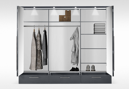 Szafa TOLEDO 255 biała z lustrem