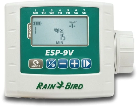 Rain Bird Sterownik zewnętrzny bateryjny 9 V, 1-sekcyjny ESP-9V-1, IP68,