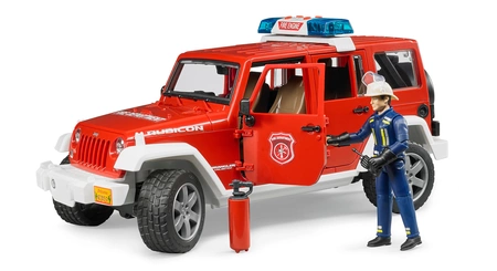 BRUDER 02528 Jeep Wrangler Unlimited Rubicon straż pożarna z figurką strażaka i z modułem 02802