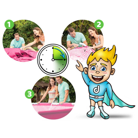 INTEX Basen ogrodowy stelażowy 220x150x60 cm 2w1 różowy