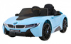 BMW I8 Lift Auto na akumulator niebieski + Pilot + Wolny Start + 3-pkt pasy + MP3 USB + LED