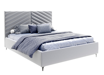 FDM Łóżko tapicerowane ELEGANTE  120x200 cm  z pojemnikiem i stelażem podnoszonym - TRINITY grafitowy