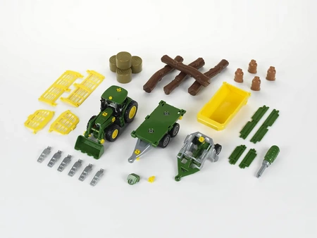 Klein Traktor John Deere do skręcania + mega zestaw