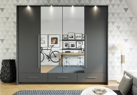 Szafa TOLEDO 255 grafit z lustrem