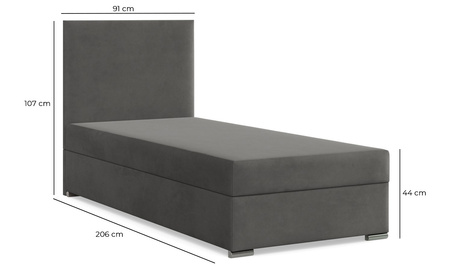 ADAMS Łóżko CALVI kontynentalne 90x200 cm HUGO krem