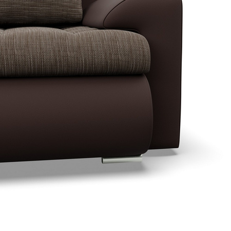 ADAMS Narożnik FORESTA ULO z leżanką i otomaną LAWA 2 / REAL 66 - brązowy