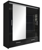 Szafa Marsylia 203 połysk czarny/ lustro