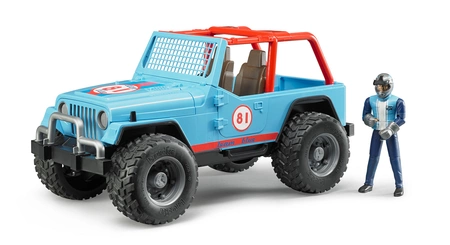 BRUDER 02541 Jeep Cross Country Racer niebieski z figurką rajdowca