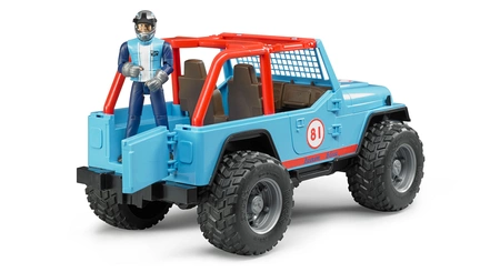 BRUDER 02541 Jeep Cross Country Racer niebieski z figurką rajdowca