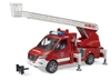 BRUDER 02673 MB Sprinter Straż pożarna z drabiną obrotową, pompą i modułem światło + dźwięk