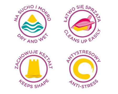 EPEE Ultra Piasek 200g fioletowy + formy zwierzaki