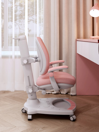 UNIQUE TEDDY Fotel obrotowy dla dzieci różowy