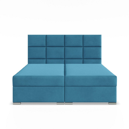 ADAMS Łóżko CALVI kontynentalne 140x200 cm Trinity Azur