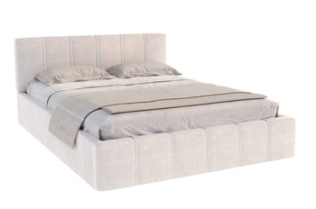 Łóżko tapicerowane FLORIDA 140x200 cm krem rama, stelaż metalowy