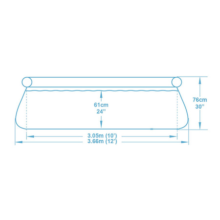 BESTWAY Basen ogrodowy rozporowy 366 x 76 cm z akcesoriami 9w1